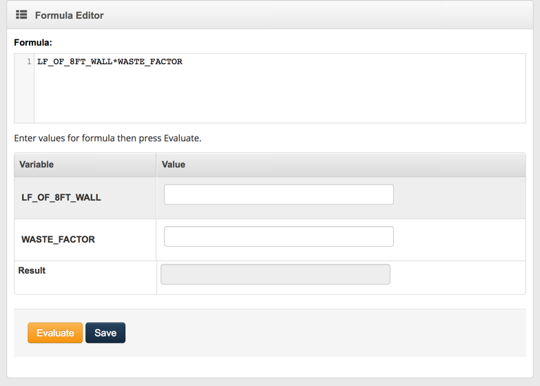 Assembly Formula Editor