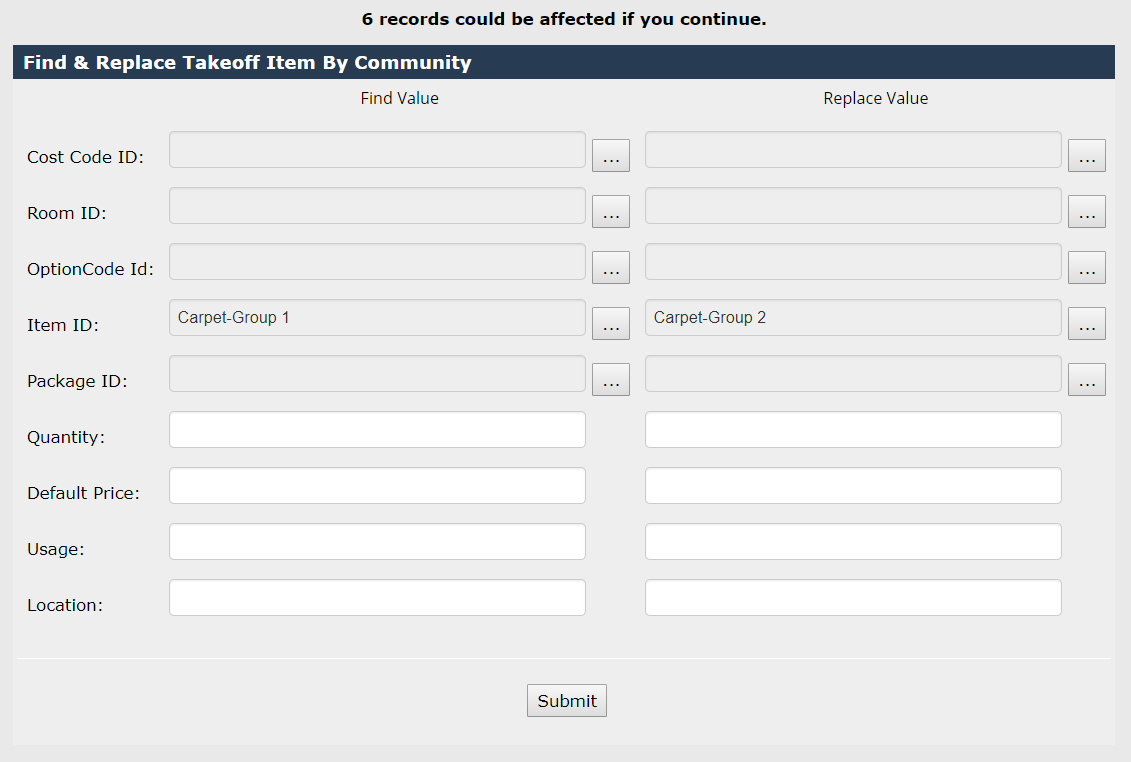 Community Takeoff Find/Replace 2