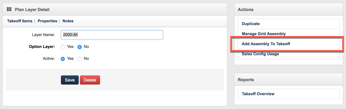 Plan Layer Add Assembly