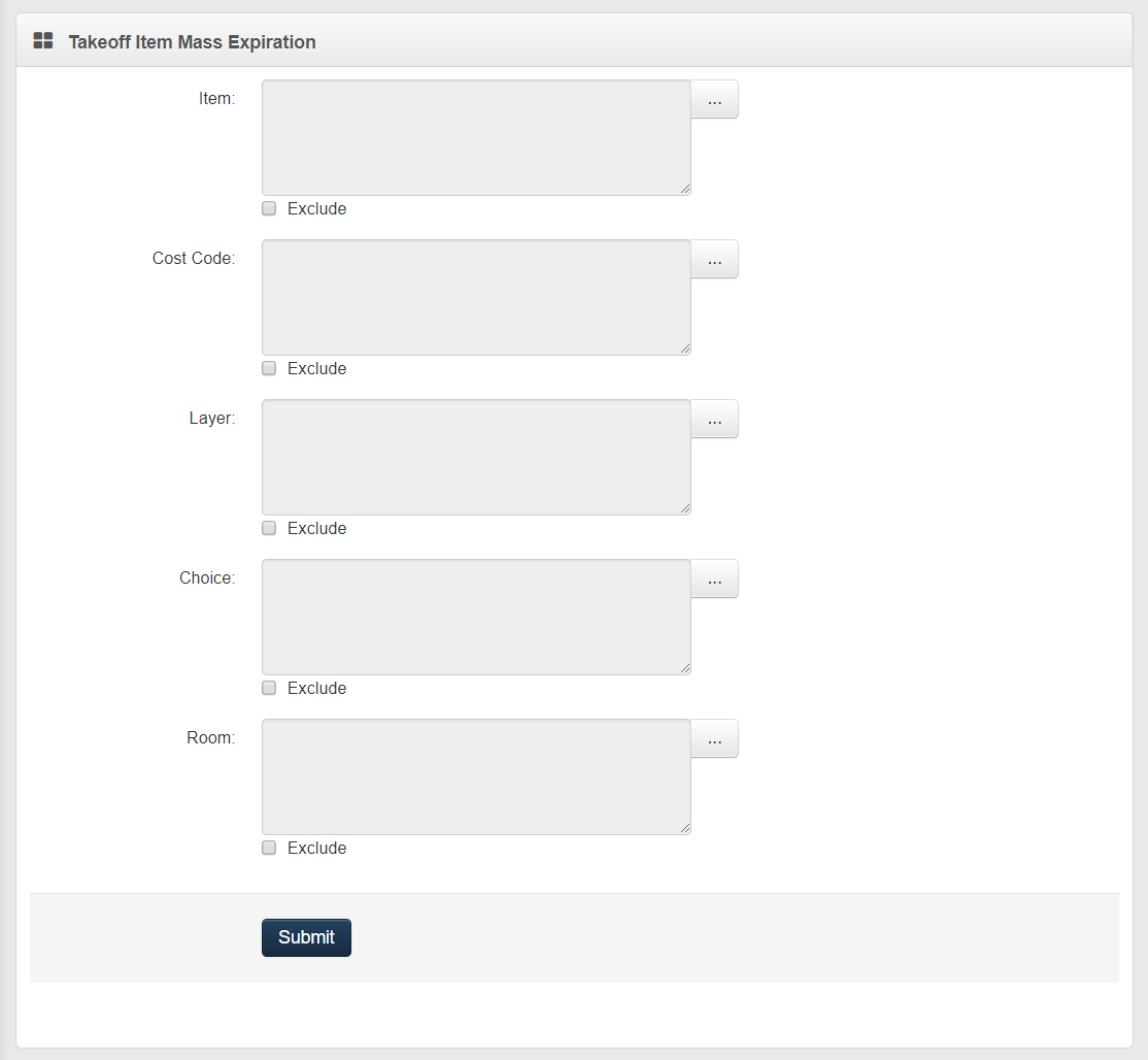 Takeoff Item Mass Expiration